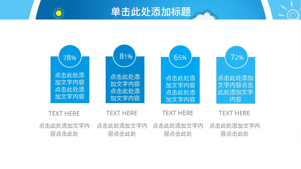 蓝天儿童教师说课PPT模板