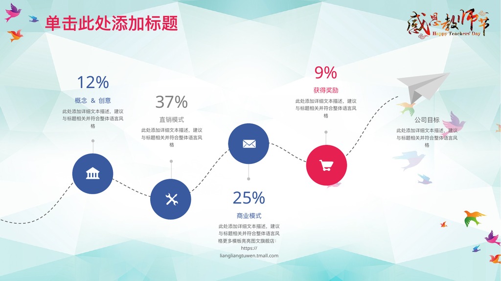 感恩教师节工作汇报PPT模板