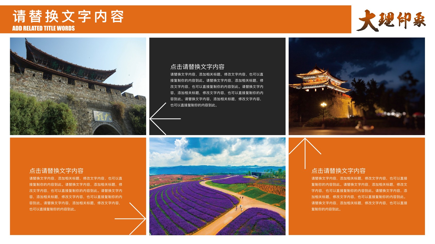 大理印象古城宣传PPT模板