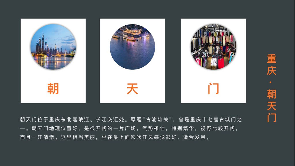 重庆山城景点攻略PPT模板