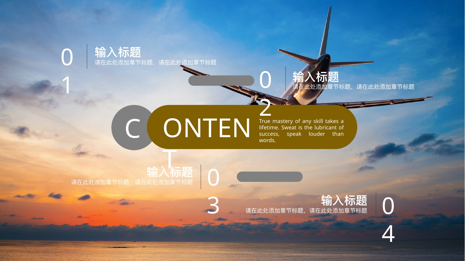 航空旅游商务工作汇报PPT模板