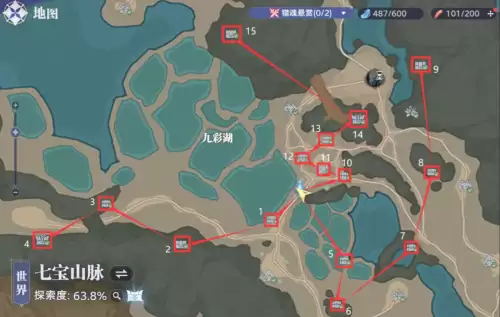 斗罗大陆猎魂世界七宝山脉宝箱分布图1 斗罗大陆猎魂世界七宝山脉宝箱分布图1