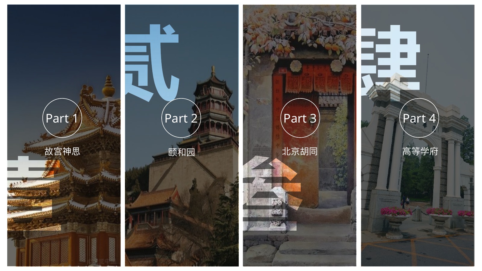 中国北京故宫旅游PPT模板