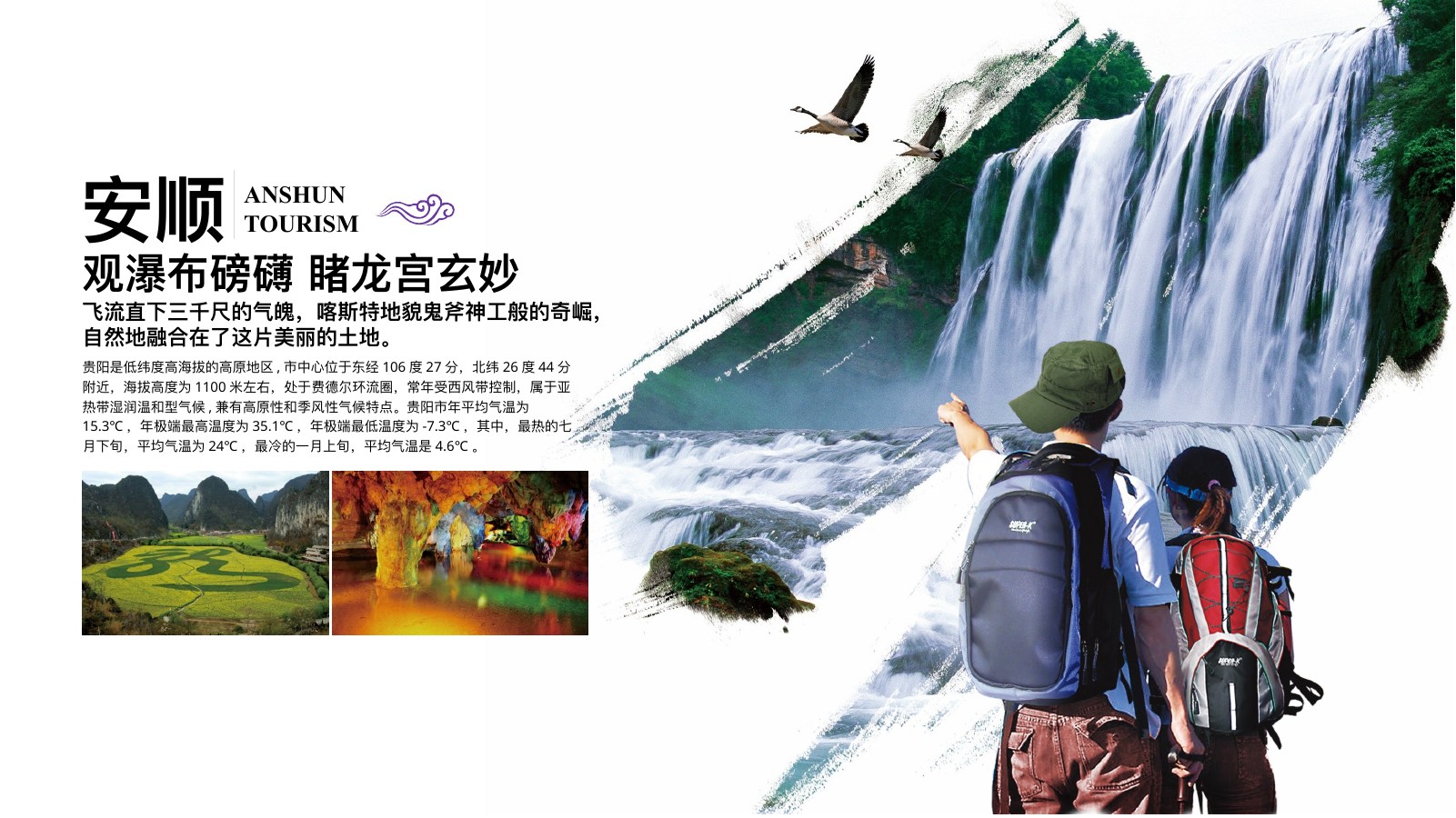 贵州旅游印象生态风光PPT模板