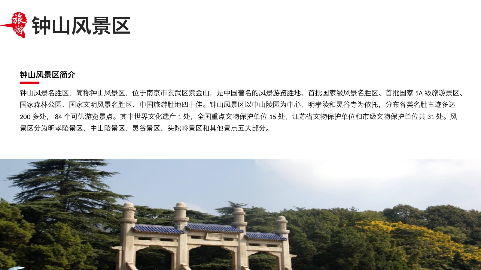 魅力南京景点行程PPT模板