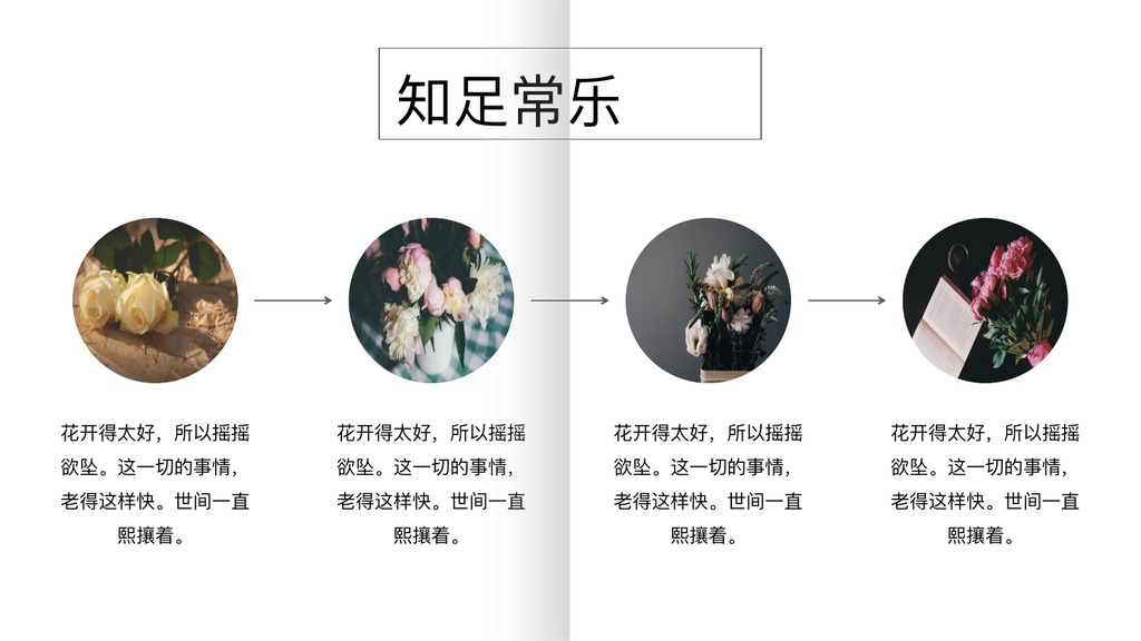 知足常乐生活感悟PPT模板