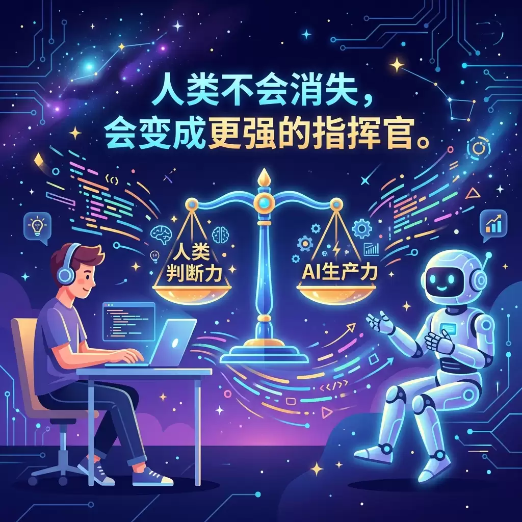 人类不会消失，会变成更强的指挥官