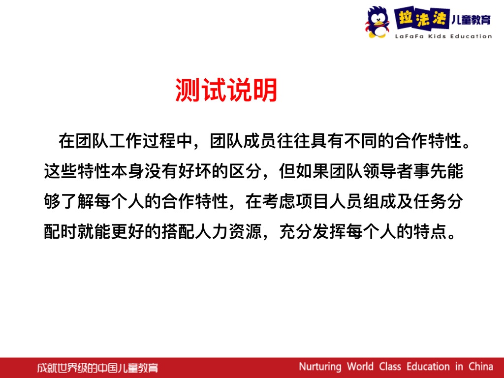 团队角色测评问卷PPT课件