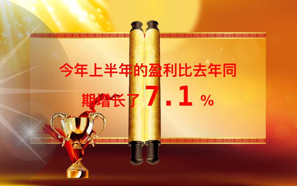 卷轴奖杯员工表彰PPT模板