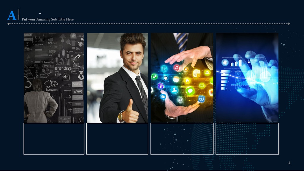 深蓝全球商务科技展示PPT模板