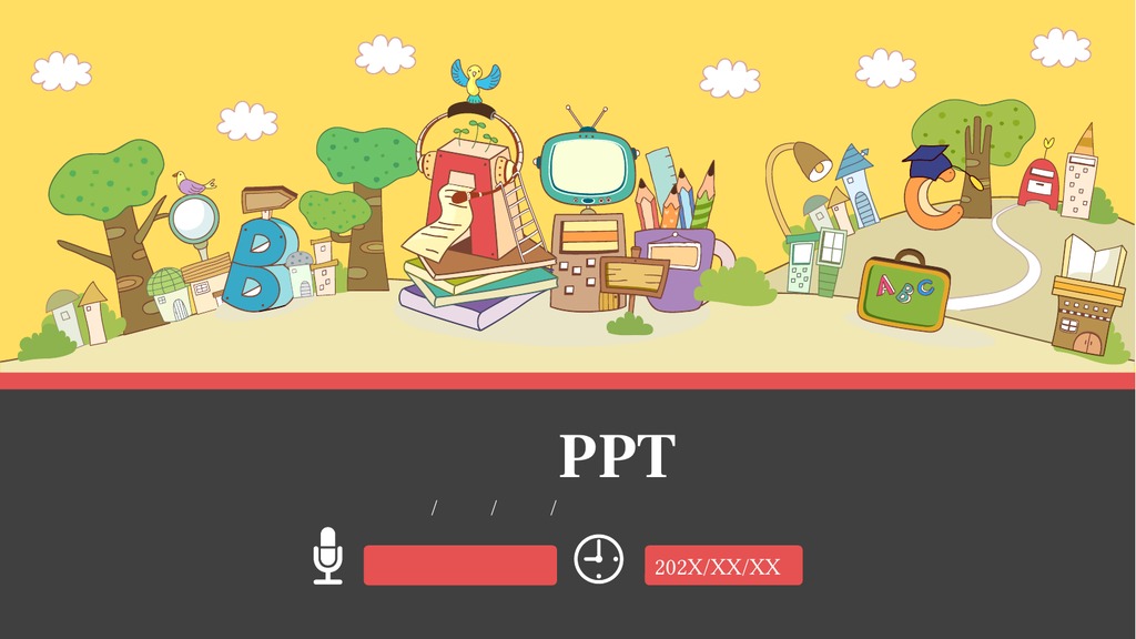 森林卡通学习活动PPT课件