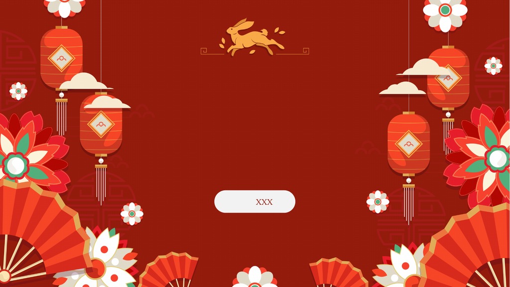 红色兔年元旦晚会策划PPT模板
