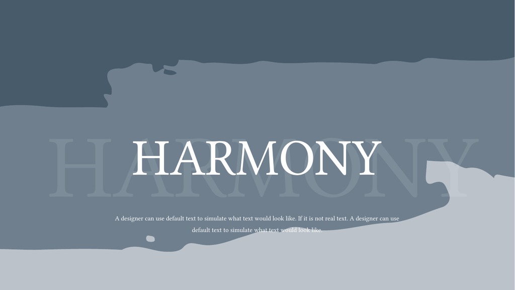 深蓝Harmony办公PPT模板