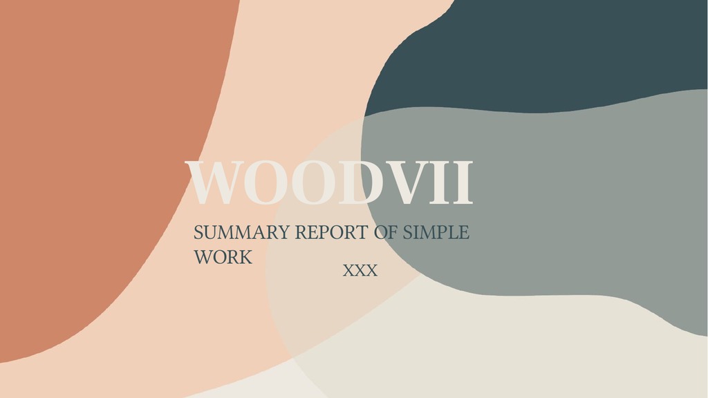 Woodvii简约工作总结PPT模板